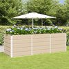 vidaXL Planter Ivory 240 x 80 x 75 cm Steel
