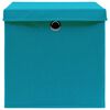 vidaXL Storage Boxes with Covers 4 pcs 28x28x28 cm Baby Blue