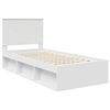 vidaXL Bed Frame with Headboard White 90 x 190 cm Solid Pine Wood