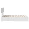 vidaXL Bed Frame with Headboard White 150 x 200 cm Engineered Wood