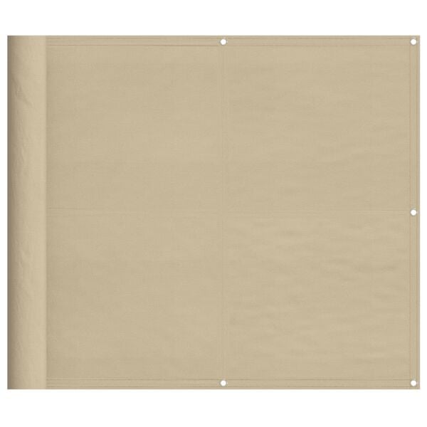 vidaXL Balcony Screen Beige 90x700 cm 100% Polyester Oxford
