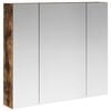 vidaXL Bathroom Mirror Cabinet Smoked Oak 80 x 14.5 x 70 cm
