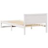 vidaXL Bed Frame with Headboard White 90 x 190 cm Solid Pine Wood