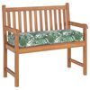 vidaXL Pallet Cushion for Bench Floral Leaf pattern 110 x 40 x 8 cm