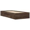 vidaXL Bed Frame without Mattress Brown Oak 90x200 cm Engineered Wood