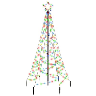 vidaXL Christmas Tree with Spike Colourful 200 LEDs 180 cm