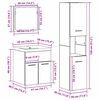 vidaXL Bathroom Furniture Set with Door 4 pcs Old Wood Engineered Wood