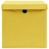vidaXL Storage Boxes with Covers 4 pcs 28x28x28 cm Yellow