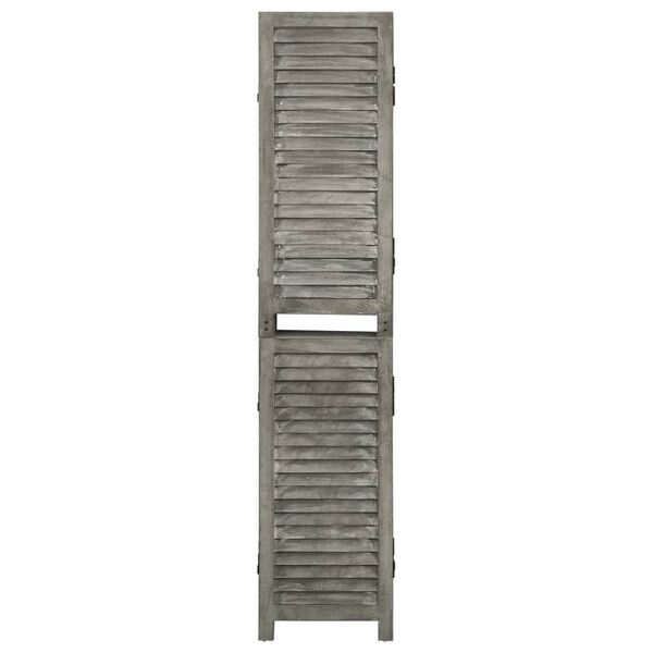vidaXL 5-Panel Room Divider Grey 179x166 cm Solid Wood