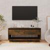 vidaXL TV Cabinet Smoked Oak 102x41x44 cm Engineered Wood