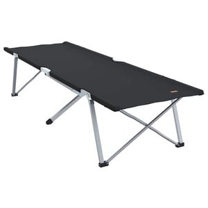 vidaXL Folding Camping Bed Black 194 x 62.5 x 42.5 cm Oxford and Steel