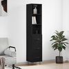 vidaXL Highboard Black 34.5x34x180 cm Engineered Wood