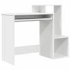 vidaXL Desk with Shelf White 106 x 40 x 88.5 cm Engineered Wood