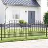 vidaXL Garden Fence Grey 240 x 115 cm Powder-coated steel