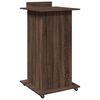 vidaXL Lectern with Wheels & Drawer Brown Oak 55x55x107 cm Engineered Wood