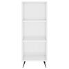 vidaxL Shelf Cabinet High Gloss White 34.5x32.5x90 cm Engineered Wood