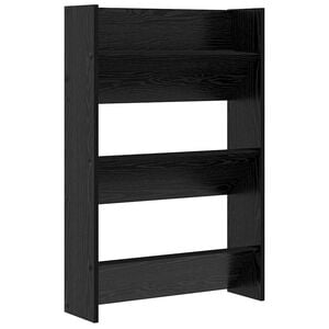 vidaXL Shoe Cabinet Black Oak 60 x 18 x 90 cm Engineered Wood