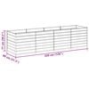 vidaXL Garden Raised Bed Light Brown 320 x 80 x 77 cm Galvanised Steel