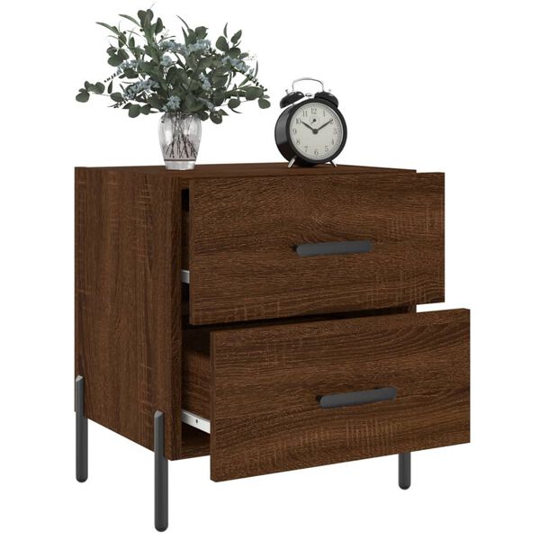 vidaXL Bedside Cabinets 2 pcs Brown Oak 40x35x47.5 cm Engineered Wood