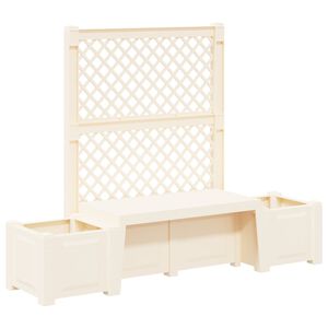 vidaXL Garden Bench Kopenhagen PP White