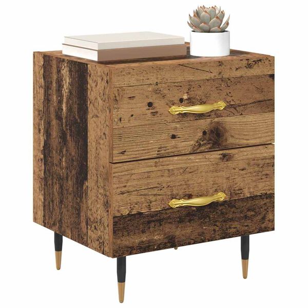 vidaXL Bedside Cabinet Old Wood 40 x 35 x 47.5 cm Engineered Wood