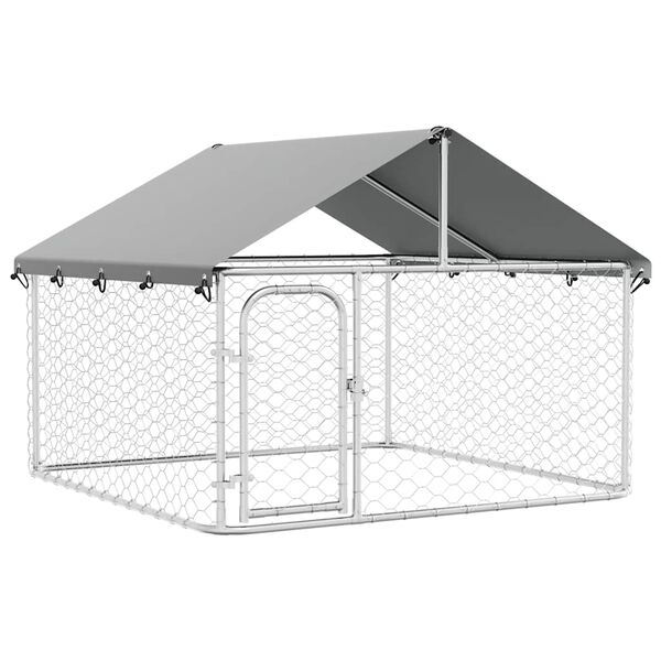 vidaXL Outdoor Dog Kennel with Roof 200x200x150 cm