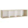 vidaXL 5 Piece TV Cabinet Set White and Sonoma Oak Engineered Wood