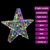 vidaXL 3D Star with 50 LEDs Multicolour 55 x 53.5 x 10 cm Acrylic