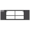 vidaXL Wall-Mounted TV Cabinet High Gloss Grey 102x35x35 cm Engineered Wood