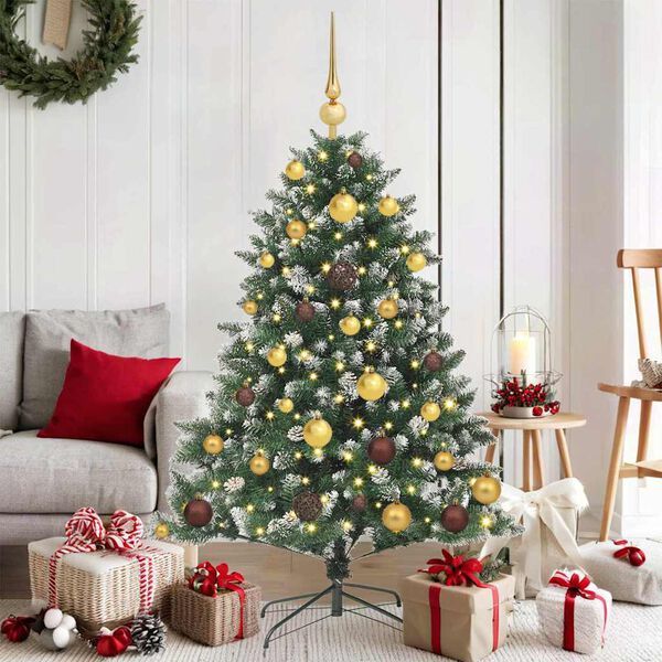 vidaXL Artificial Christmas Tree with 150 LEDs with Stand Green 120 cm