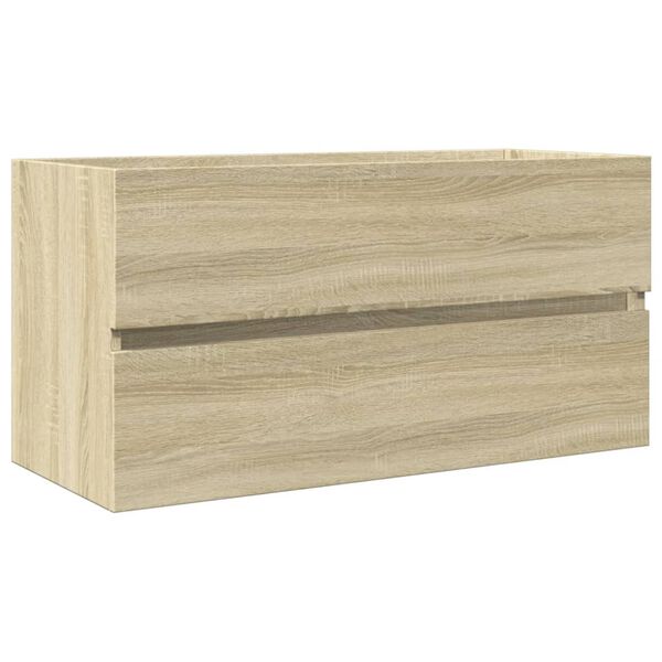 vidaXL Sink Cabinet Sonoma Oak 90x38.5x45 cm Engineered Wood