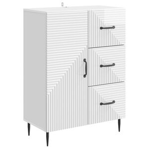 vidaXL Sideboard High Gloss White 66 x 34.5 x 89.5 cm Engineered Wood