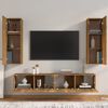 vidaXL 4 Piece TV Cabinet Set Smoked Oak Engineered Wood
