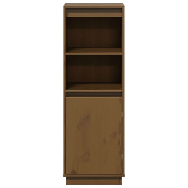 vidaXL Highboard Honey Brown 37x34x110 cm Solid Wood Pine
