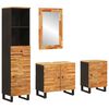 vidaXL Bathroom Sets with Drawer with Shelf Natural Solid Mango Wood