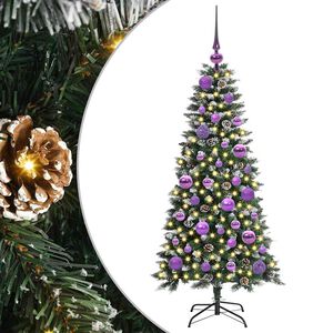 vidaXL Artificial Christmas Tree with 150 LEDs with Stand Green 120 cm