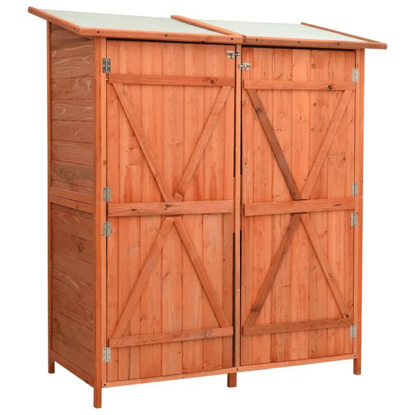 vidaXL Garden Tool Shed 136x75x160 cm Solid Firwood