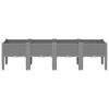 vidaXL Garden Planter with Legs Light Grey 160x40x42 cm PP
