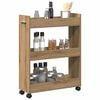 vidaXL Cabinet with Wheel Artisan Oak 60 x 22 x 79 cm