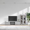 vidaXL TV Cabinet Set with Drawer Grey Sonoma Engineered Wood