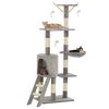 vidaXL Cat Tree with Sisal Scratching Posts 138 cm Grey