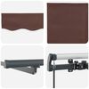 vidaXL Manual Retractable Awning with LEDs Brown 500x300 cm