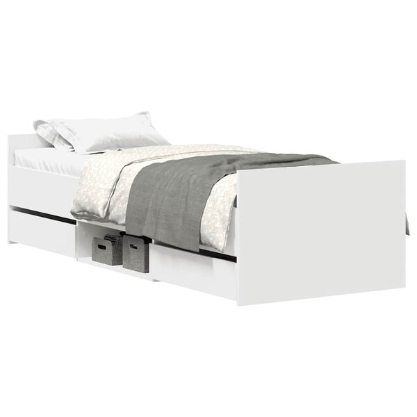 vidaXL Bed Frame without Mattress White 90x200 cm