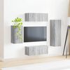 vidaXL TV Cabinet Set Wall-mounted 4 pcs Grey Sonoma Engineered Wood