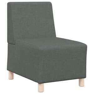 vidaXL Modular Sofa Unit Armless Dark Grey 55 cm Fabric