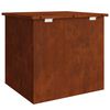 vidaXL Outdoor Storage Box Rusty 55 x 50.5 x 50 cm Steel