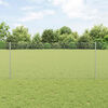 vidaXL Fence with Post Silver 1 x 25 m Steel