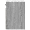 vidaXL Wall-mounted Bedside Cabinet with LED Lights Grey Sonoma