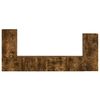 vidaXL TV Cabinet Set 4 pcs Smoked Oak Engineered Wood