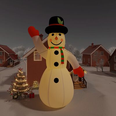 vidaXL Christmas Inflatable Snowman with LEDs 1000 cm